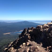 Fourmile lake and Lower Klamath Lake from summit