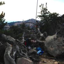 Operating position at top of Applegate Peak