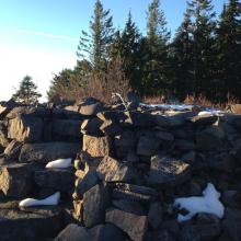 Steps up to lookout are still there