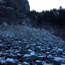 Talus fields heading up Mt. Beachie