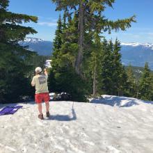 Round Mountain summit looking to the west and the Tantalus Range