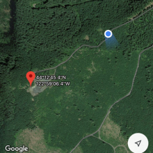 Location of Locked Gate (Blue dot)