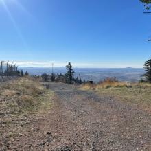 Looking SW from summit. Steptoe in the distance.
