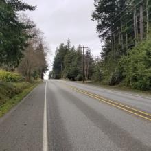 Drive-up activation area on N Cross Island Rd - looking West from Windsun Way