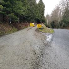 Parking area by gate