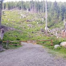Gate at start of road hike - NF-210