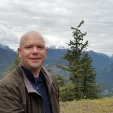 Enjoying the day, with Hwy 20 views behind me.