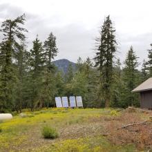 Flagg Mountain summit...with Goat Peak in center background