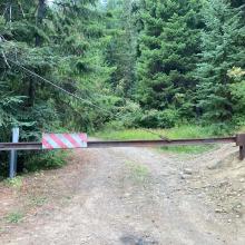 Black Butte Gate, 2.5 miles walk from here.