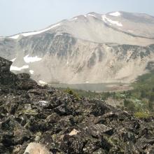 Homer Youngs Peak from Saddle between Kelly Creek and Heart Lake