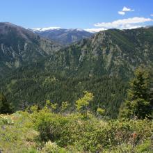 Best clear view looking south from summit