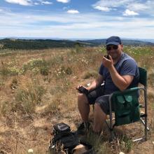 Matt Dolphin KF7HIZ on Spanish Peak